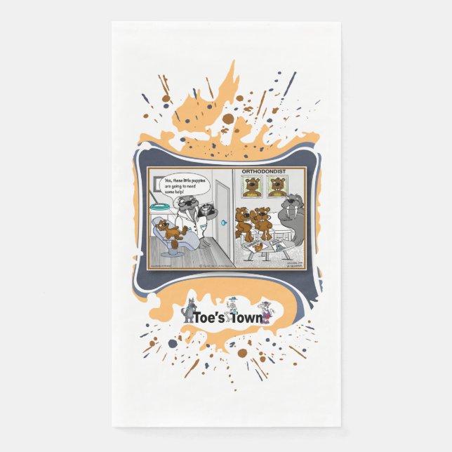 Papel Largo De Dientes | Servilleta Para Invitado De Cum (Anverso)