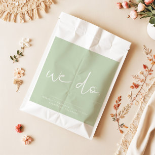 Papel LEAH Vibrante Bolsa de Favor de Boda Pastel Verde
