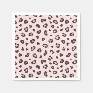 Papel Leopardo Imprimir negro y gris en la servilleta de