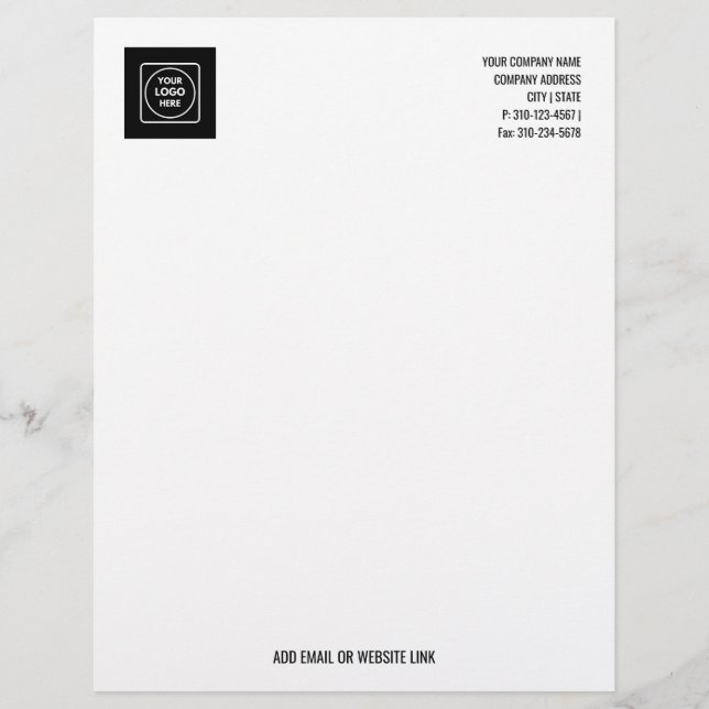 Papel letterhead con logotipo de negocio promocion (Anverso)