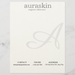 Papel letterhead de cuidado de la piel limpio y si