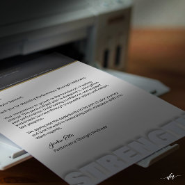 Papel letterhead de Entrenamiento de Fuerza | Fitn