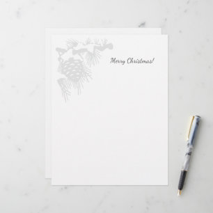 Papel letterhead de Navidad con logotipo de piña n