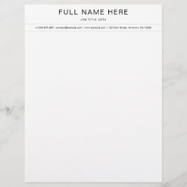 Papel letterhead de negocios elegante con informac
