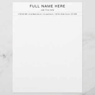 Papel letterhead de negocios elegante con informac