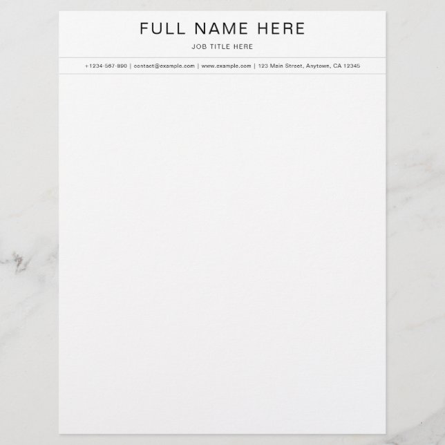 Papel letterhead de negocios elegante con informac (Anverso)