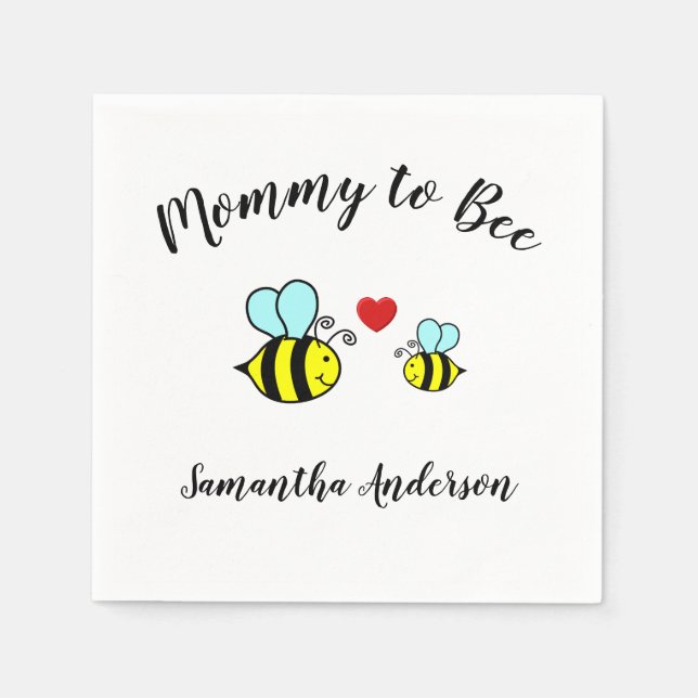 Papel Mamá Abeja - Servilleta de Cocktail (Anverso)