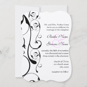 Papel marrón Invitaciones a la boda de negras Swir
