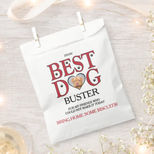 Papel Mejor bolsa de galletas de boda para perros con fo