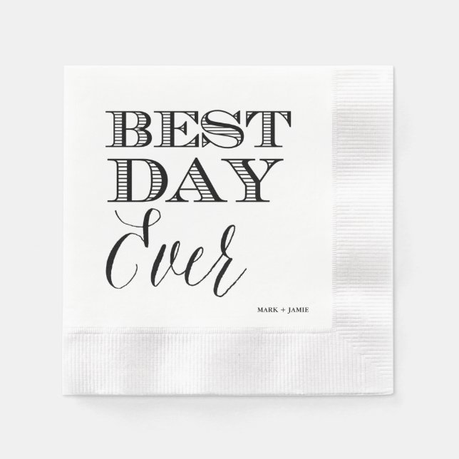 Papel MEJOR DÍA DE LA servilleta (Anverso)