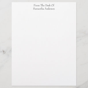 Papel Membretado Blanco Personalizado para Negocio