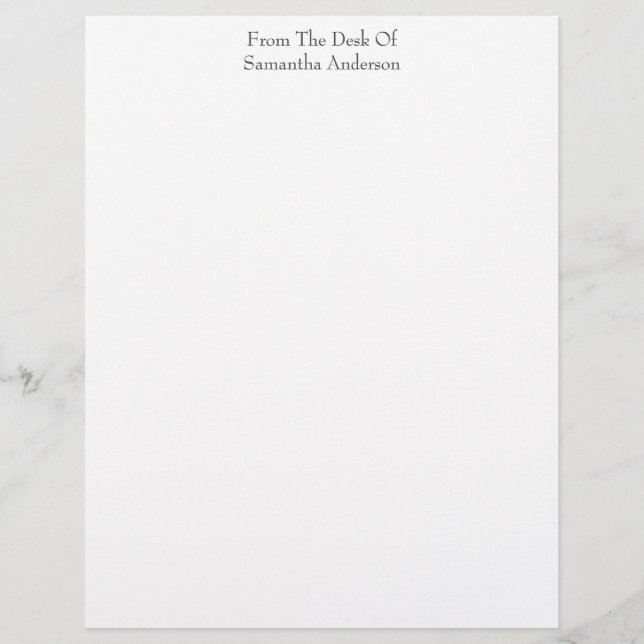 Papel Membretado Blanco Personalizado para Negocio (Anverso)