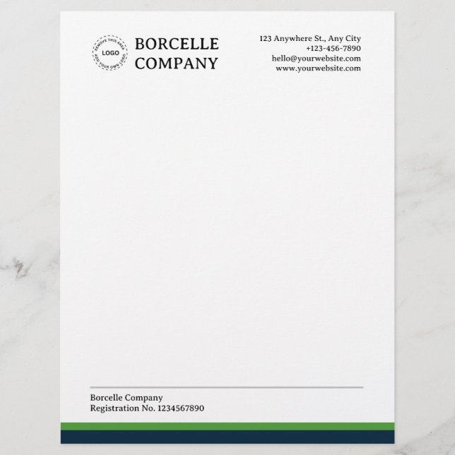 Papel Membretado de Empresa Profesional Moderno (Anverso)