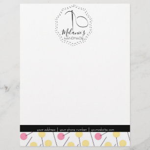 Papel Membretado de Logo Profesional-Costurera a M