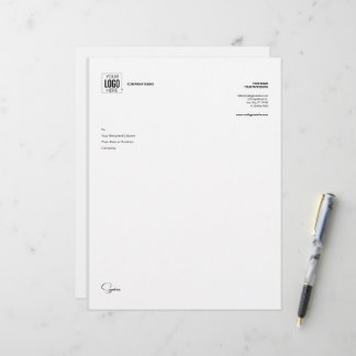 Papel Membretado de Oficina Minimalista Moderna