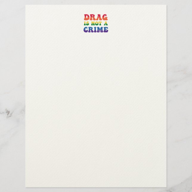 Papel Membretado 'El Drag no es un Delito' (Anverso)