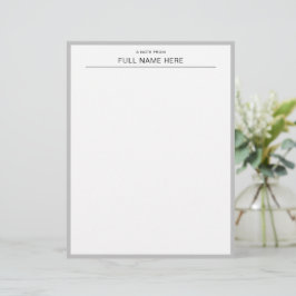 Papel Membretado Personalizado con Estilo para Men