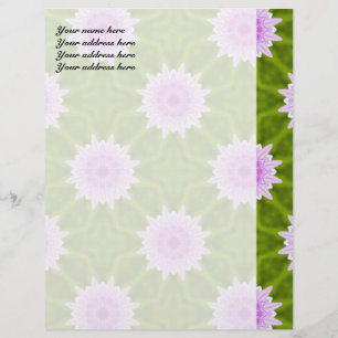 Papel Membretado Personalizado Copos de Nieve Rosa