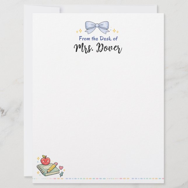 Papel Membretado Personalizado Desde el Escritorio (Anverso)