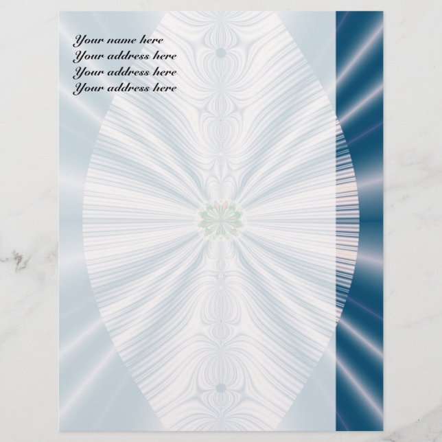 Papel Membretado Personalizado Hoja Azul (Anverso)