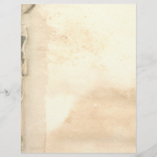 Papel membrete antiguo desvanecido de libro viejo