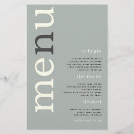 PAPEL | Menú de Boda con Tipografía Marfil Simple
