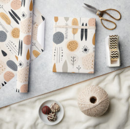 Papel minimalista de envoltura estilo Boho
