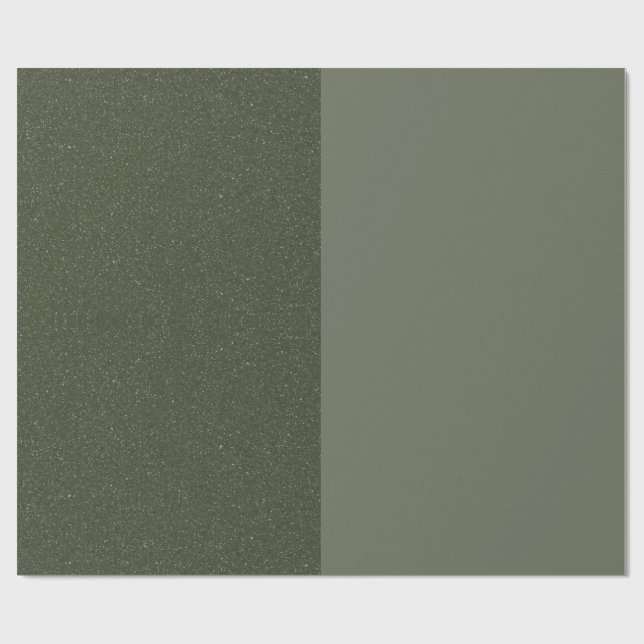 Papel mínimo para regalo verde Moss - Personalizab (Superficie plana)