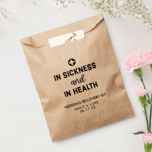 Papel Moderno Bolsa de Recuperación de Boda EN ENFERMEDA