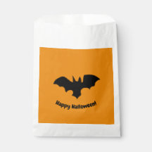 Murciélago volador en bolsa de favores naranja