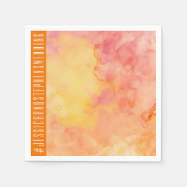 Papel Naranjas de flores frescas de servilleta boda