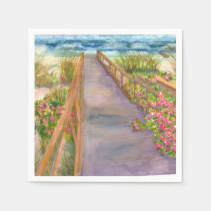 Papel Nautical - Camino a la servilleta de cócteles del 