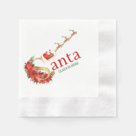 Papel Navidades de Santa Claus, servilleta de cóctel acu