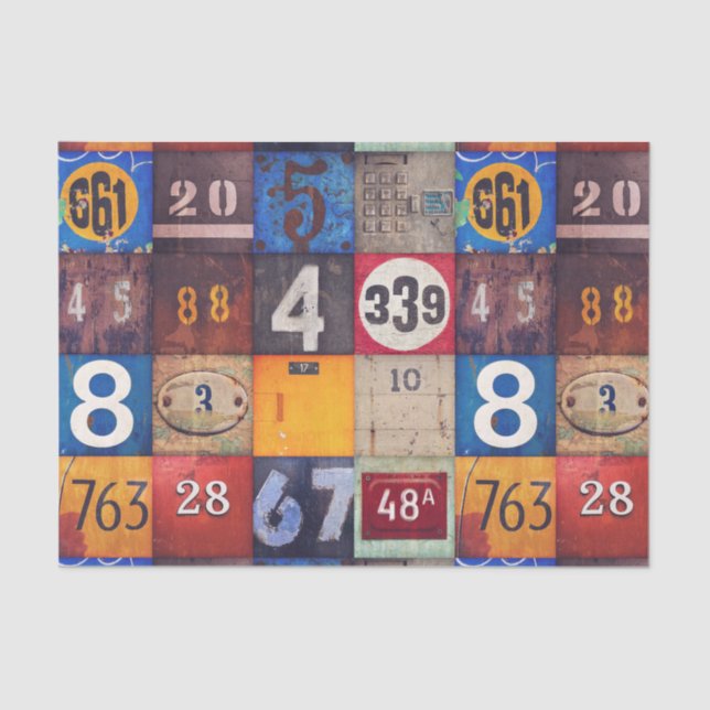 Papel o descomposición de tejidos para números ind (Anverso)