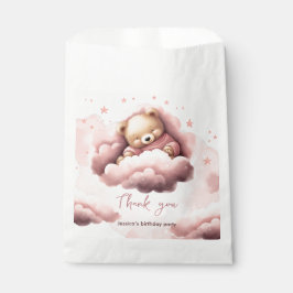 Papel Oso rosa en las nubes, bolsa de favores para el cu