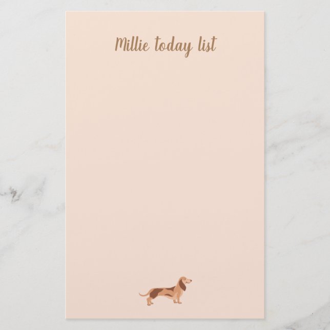 Papel Pads nota lindo perro dachshund (Anverso)