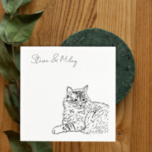 Papel Pantalones de gato para la servilleta de cóctel bo