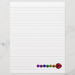 Papel para carpeta rayado 8.5"x11" Mariquita Paz A