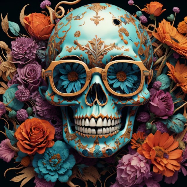 Papel para el cráneo de flores de Mousseline v2- p (Subido por el creador)