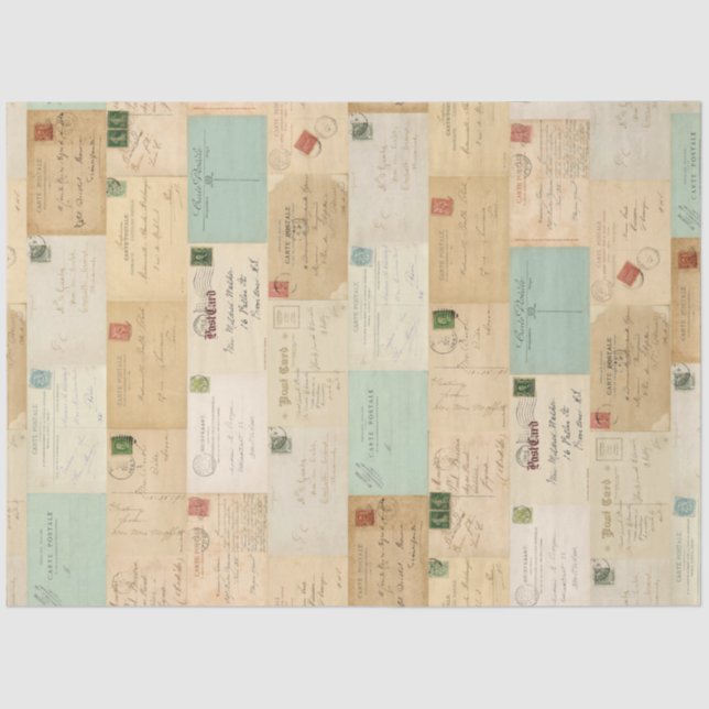 Papel para el tejido de la efemera de la postal de (Anverso)