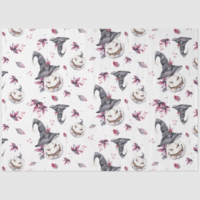 Papel para envolver de la calabaza de brujas de Ha (Anverso)