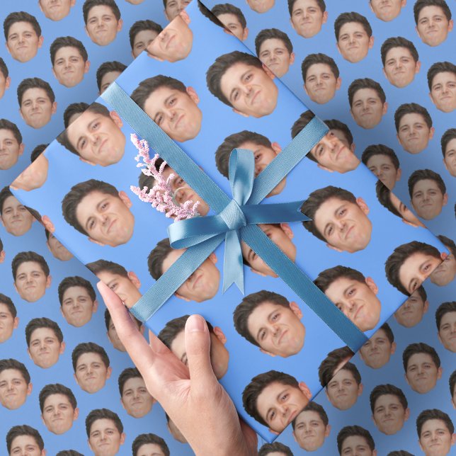 Papel para envolver de regalo azul para el bebé co (Subido por el creador)