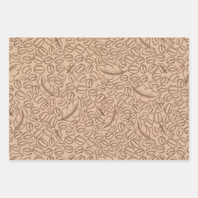 Papel para envolver de regalo de judías de café pa (Anverso)