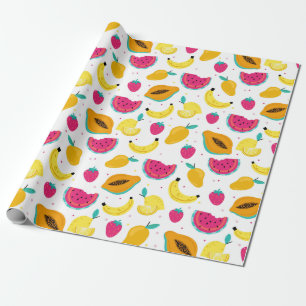 Papel para envolver frutas tropicales