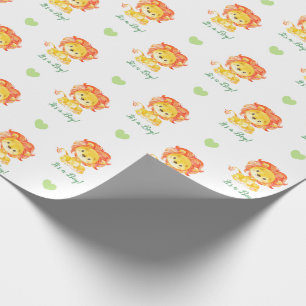Papel para envolver leones (Naranja verde personal