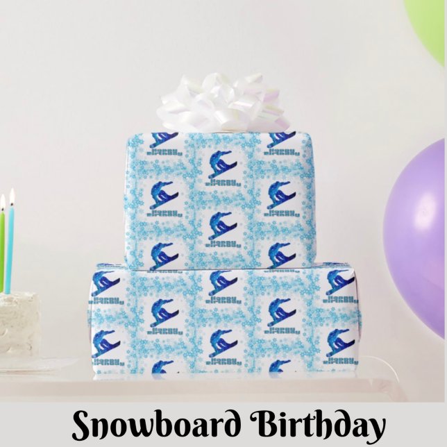 Papel para envolver regalo de cumpleaños de Snowbo (Subido por el creador)
