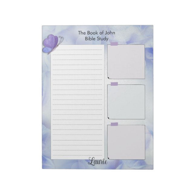 Papel para Estudio Bíblico Cuaderno Personalizado (Lado Izquierdo)