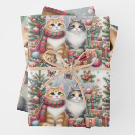 Papel para gatos de Navidad