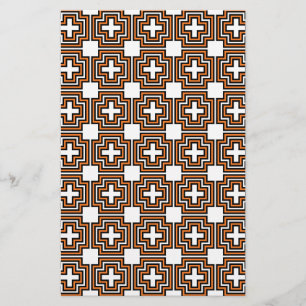 Papel para la artesanía Naranja de cruces y cuadr