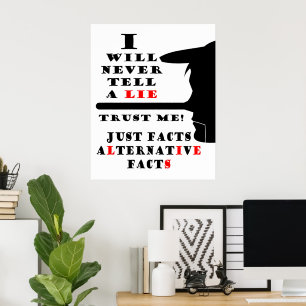 Papel para póster de valor de hechos alternativos